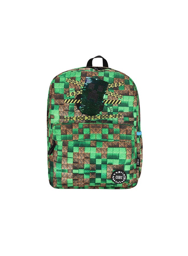 CUBS Printed Waterproof Kids 28L Backpack With Zip Closure Ideal For 6-12 Years Age Group Compatible With 15 Inch Laptop - Image 1