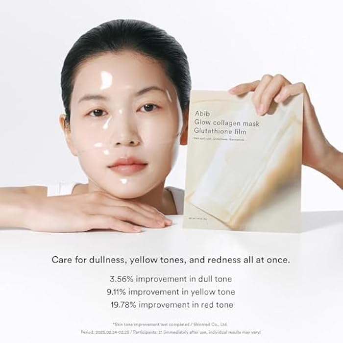 Abib Glow Collagen Mask Glutathione Film 4 Sheets - Image 4