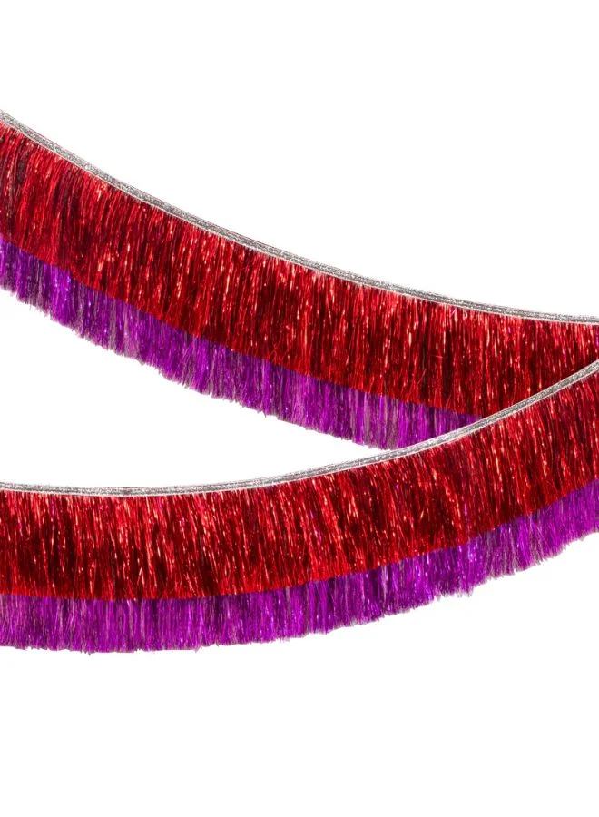 Meri Meri Red & Pink Tinsel Fringe Garland