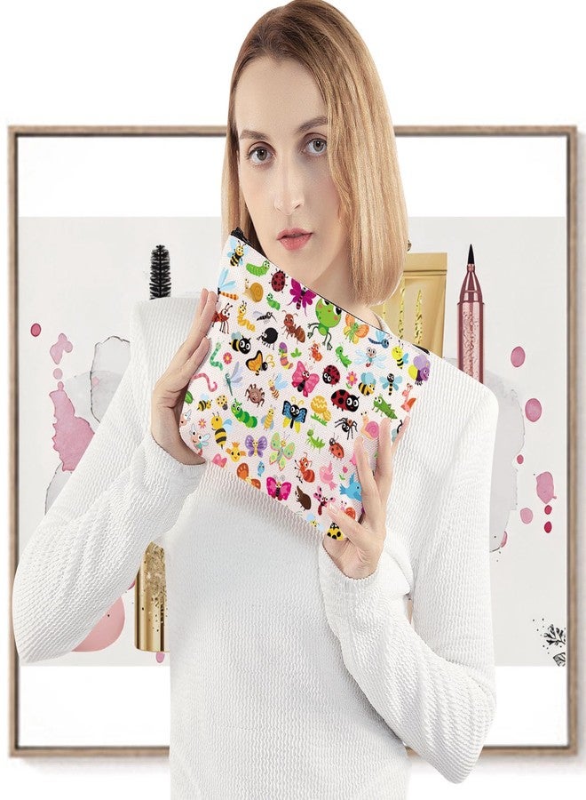 ليفلو حقيبة مكياج LEVLO بتصميم مستوحى من الحشرات، هدية مثالية لمحبي الحشرات، حقيبة سفر بتصميم الفراشات والخنافس (حشرات) - Image 4