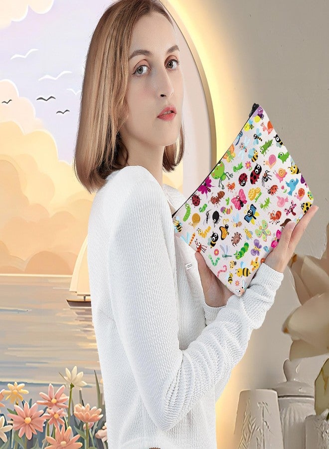 ليفلو حقيبة مكياج LEVLO بتصميم مستوحى من الحشرات، هدية مثالية لمحبي الحشرات، حقيبة سفر بتصميم الفراشات والخنافس (حشرات) - Image 5