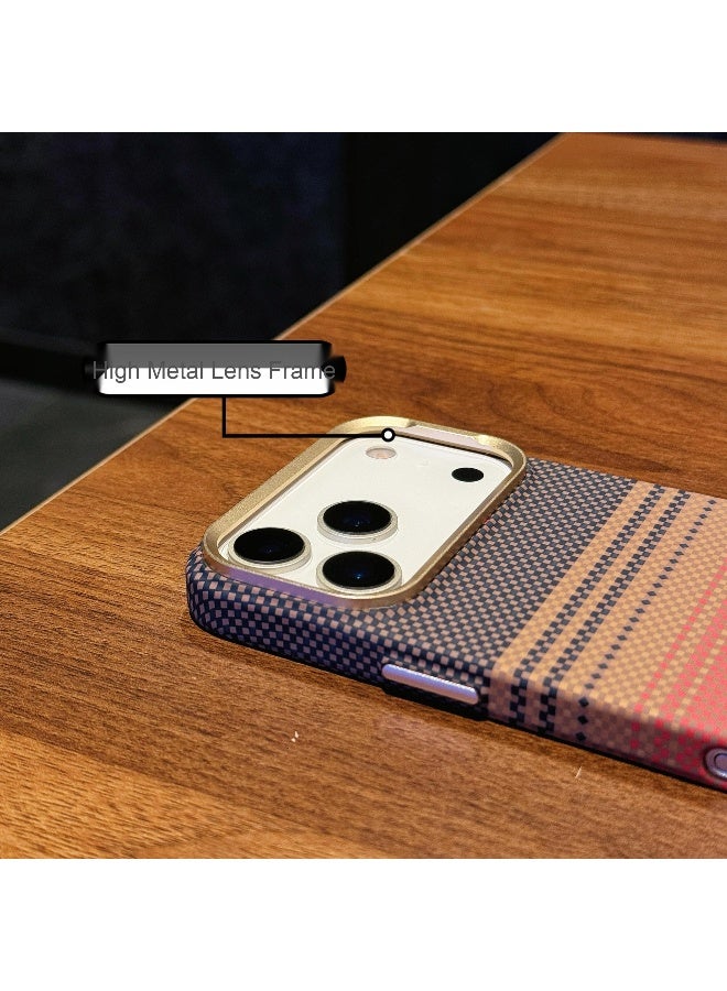 أوفيا حافظة متوافقة مع iPhone 17 Pro Max تدعم MagSafe، رقيقة وخفيفة مع شعور بلا غلاف، تصميم من نمط ألياف الكربون. - Image 4