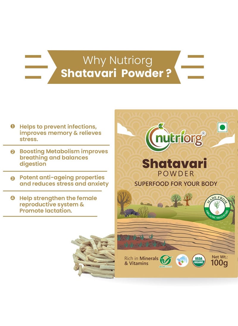 nutriorg Certified Organic Shatavari Powder 100g  - Image 3