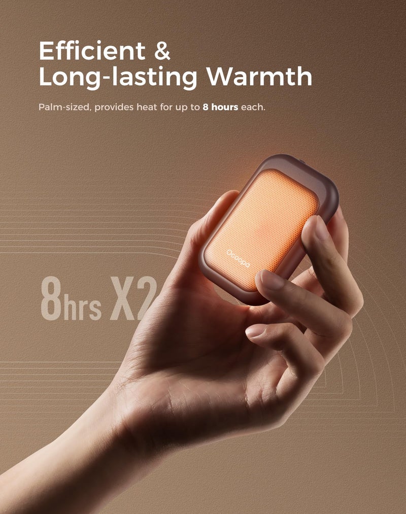 OCOOPA Magnetic Rechargeable Hand Warmers 2 Pack, Card-Style Electric AI Hand Warmers 5000mAh, Pocket Portable Hands Heater, UL Certified, for Men Women, Hunting Essentials, UT4 Young - Image 4