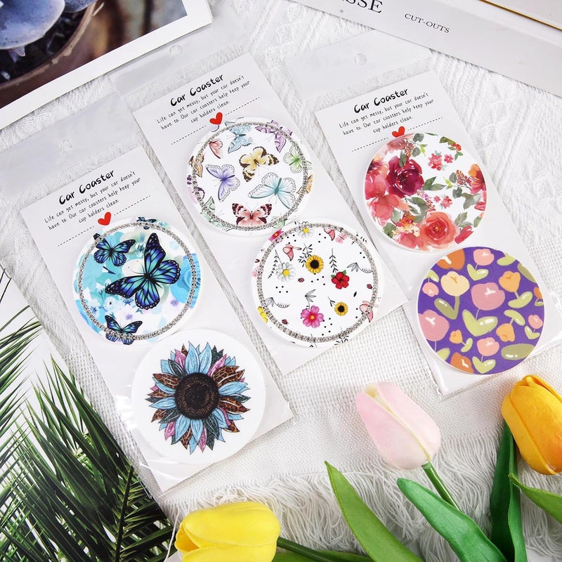 Potanro Car Coaster Packaging for Selling 100 PCS Sublimation Car Coasters Car Coaster Display Cards and Bag White Cards 6.8 x 2.9 Inch Self-Seal Bags Blanks Sublimation Blanks Bulk (White) | Sublimation Display Card Set with Bags and Cards 6.8 x 2.9 Inch,Heat Press Machines Accessories(White) - Image 3