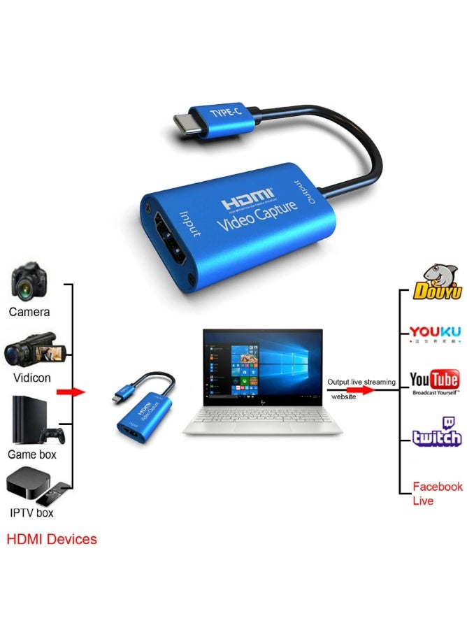 سيتي بطاقة التقاط فيديو من طراز Canadian IT Era HDMI إلى USB-C، بدقة 4K 1080p بمعدل 60 إطارًا في الثانية، ومسجل فيديو للألعاب - Image 3