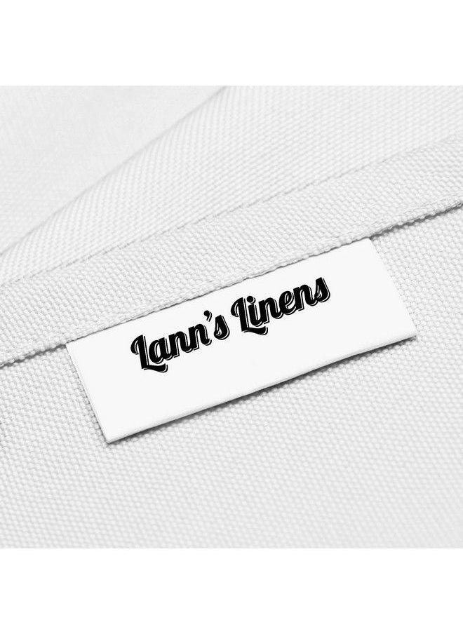 Lann's Linens - 90" X 132" Premium Tablecloth For Wedding/Banquet/Restaurant Rectangular Polyester Fabric Table Cloth White - Image 1