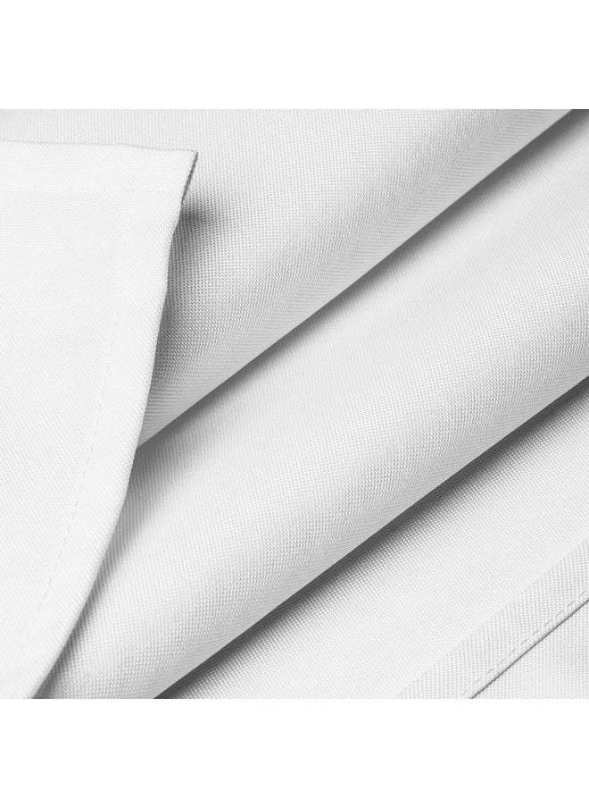 Lann's Linens - 90" X 132" Premium Tablecloth For Wedding/Banquet/Restaurant Rectangular Polyester Fabric Table Cloth White - Image 1
