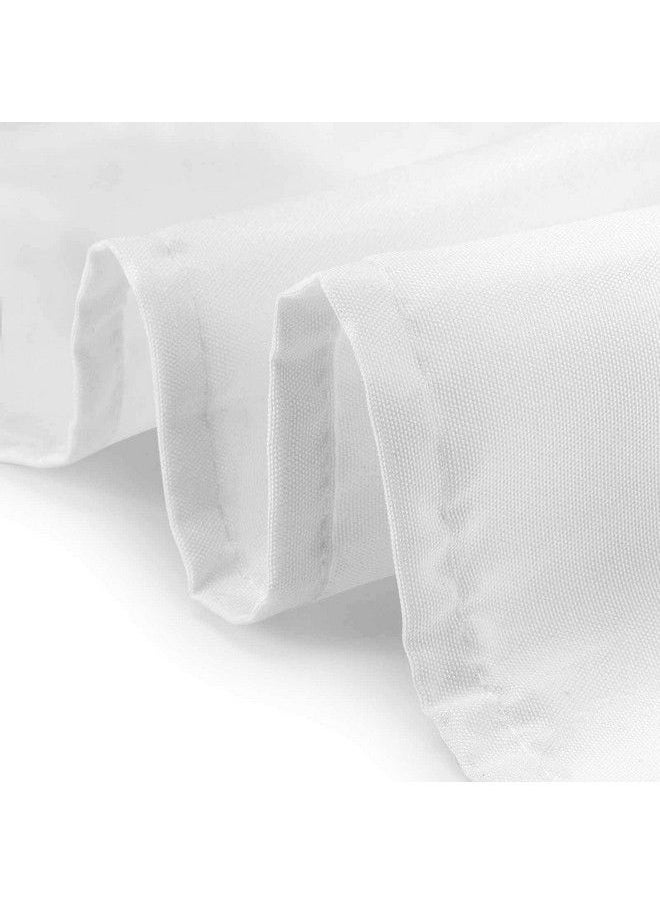 Lann's Linens - 90" X 132" Premium Tablecloth For Wedding/Banquet/Restaurant Rectangular Polyester Fabric Table Cloth White - Image 1