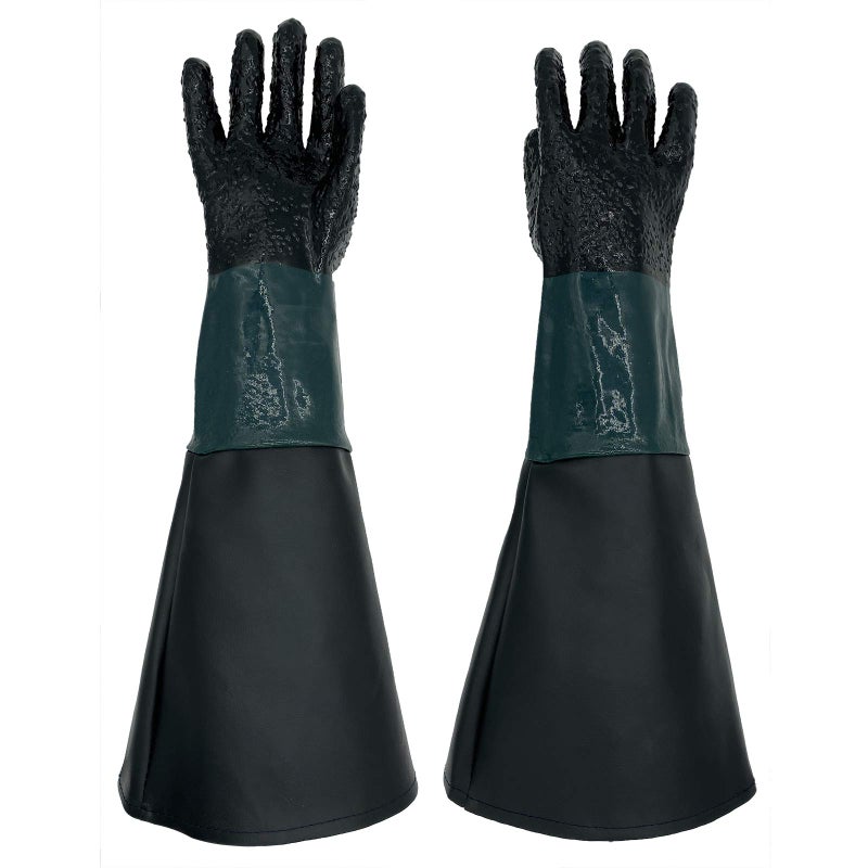 HOLDWIN Rubber Sandblaster Gloves for Abrasive Blasting be Used on Sandblast Cabinet Sand Blasting Gloves With Particle - Image 1