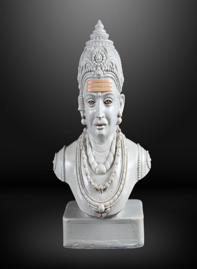 NEEANN تمثال نصفي NEEANN Basaveshwara – Basavaṇṇa، Basava تمثال من البوليستون 4.5 بوصة – ديكور روحي للمنزل والمكتب – متوفر باللون النحاسي والفضي العتيق والأبيض (أسود) - Image 4