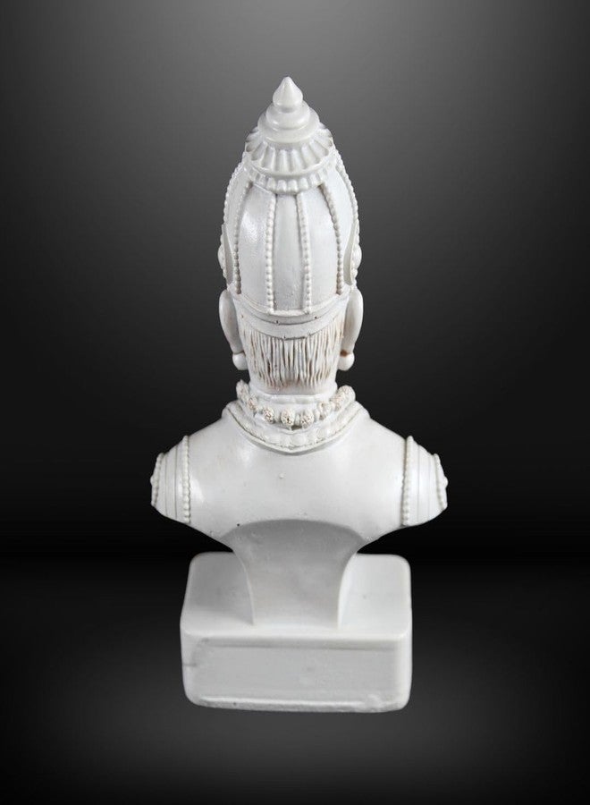NEEANN تمثال نصفي NEEANN Basaveshwara – Basavaṇṇa، Basava تمثال من البوليستون 4.5 بوصة – ديكور روحي للمنزل والمكتب – متوفر باللون النحاسي والفضي العتيق والأبيض (أسود) - Image 5