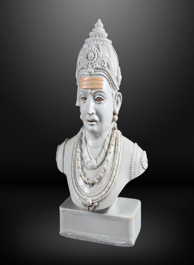 NEEANN تمثال نصفي NEEANN Basaveshwara – Basavaṇṇa، Basava تمثال من البوليستون 4.5 بوصة – ديكور روحي للمنزل والمكتب – متوفر باللون النحاسي والفضي العتيق والأبيض (أسود) - Image 1