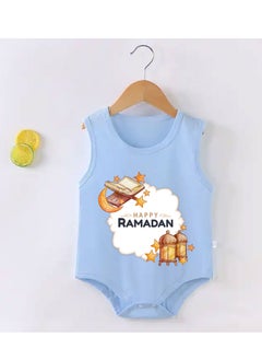 برينت شوب فور مي ملابس رمضان للأطفال - رومبير قطن بدون أكمام للجنسين - رومبير للرضع والأطفال الصغار - رومبير رمضان بدون أكمام لحديثي الولادة  - Image 2