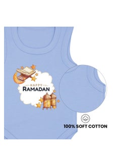 برينت شوب فور مي ملابس رمضان للأطفال - رومبير قطن بدون أكمام للجنسين - رومبير للرضع والأطفال الصغار - رومبير رمضان بدون أكمام لحديثي الولادة  - Image 3