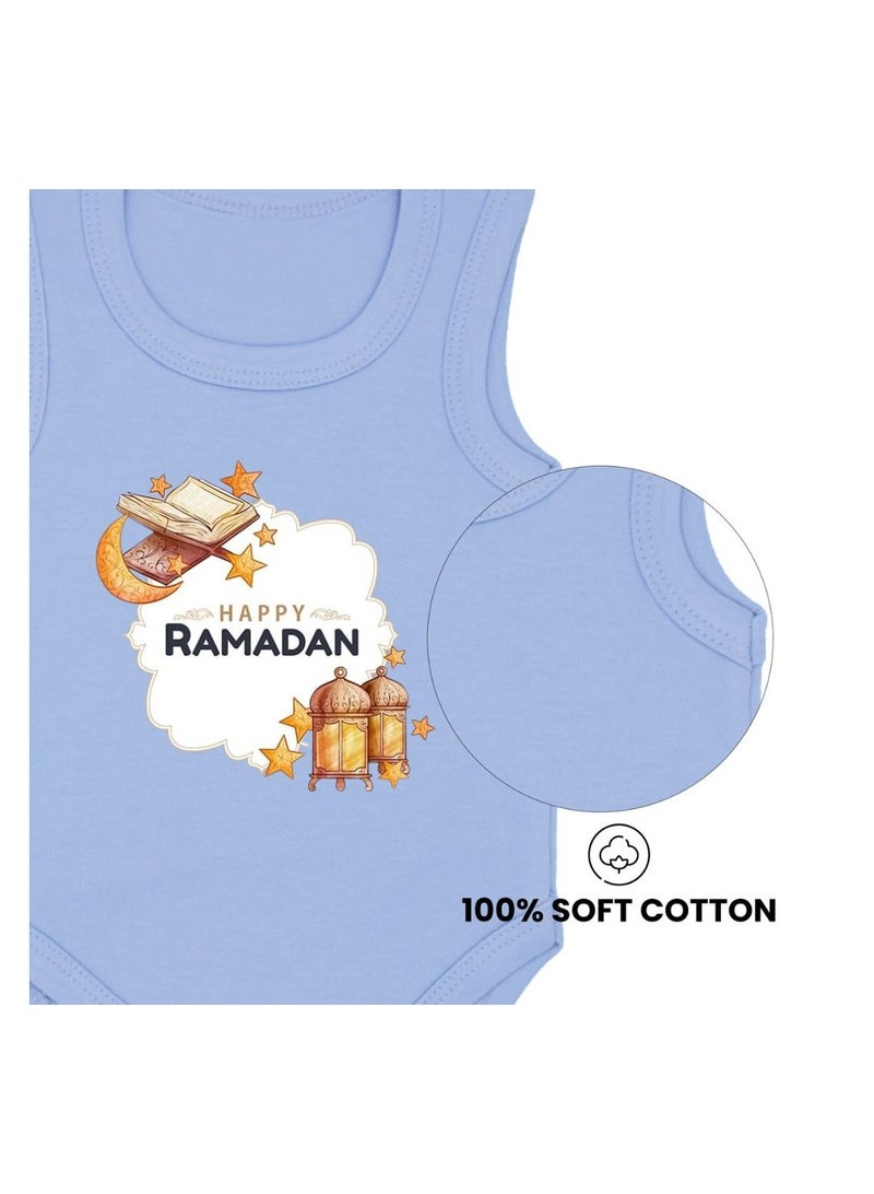 PRINTSHOP4ME Ramadan Baby Romper Outfit - Sleeve Less Cotton Unisex Romper - Romper for Babies and Toddlers - Sleeveless Ramadan Romper for Newborns  - Image 3