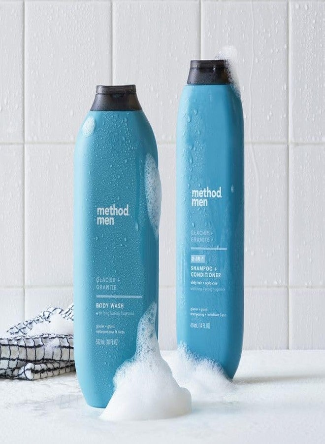 Method Men 2 in 1 Shampoo and Conditioner, Glacier + Granite, 14 oz - Image 5