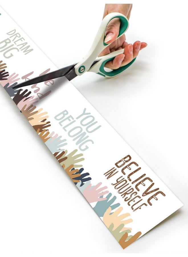 Teacher Created Resources Everyone is Welcome Helping Hands Straight Rolled Border Trim - 50ft - Decorate Bulletin Boards, Walls, Desks, Windows, Doors, Lockers, Classrooms, Homeschool & Offices - Image 3