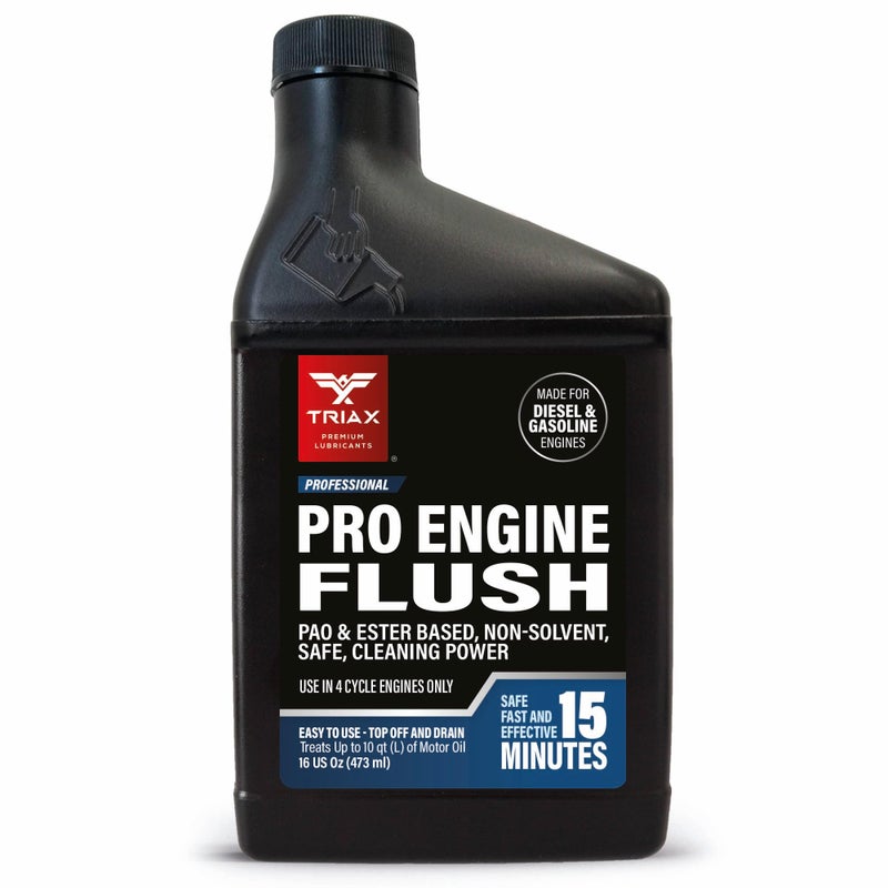 TRIAX Pro Engine Flush Oil-Based Deep Clean Motor Oil Flush Removes Sludge & Carbon | Non-Solvent | Safe for Engine, Seals, Injectors | Professional Shop Grade (16 oz - 473 ml) - Image 1