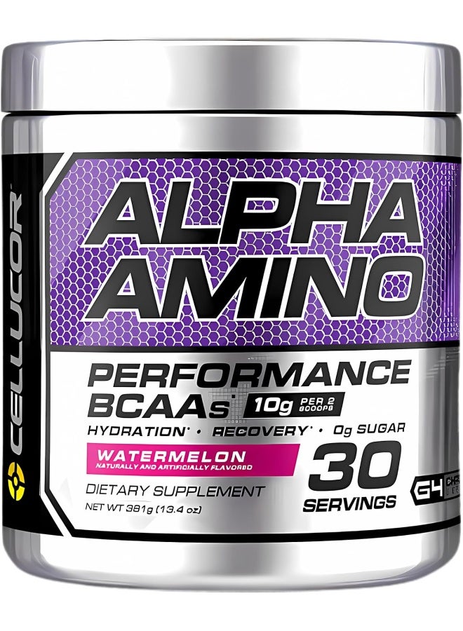 Cellucor Alpha Amino EAA & BCAA Recovery Powder, Essential & Branched Chain Amino Acids Supplement, Watermelon, 30 Servings - Image 4