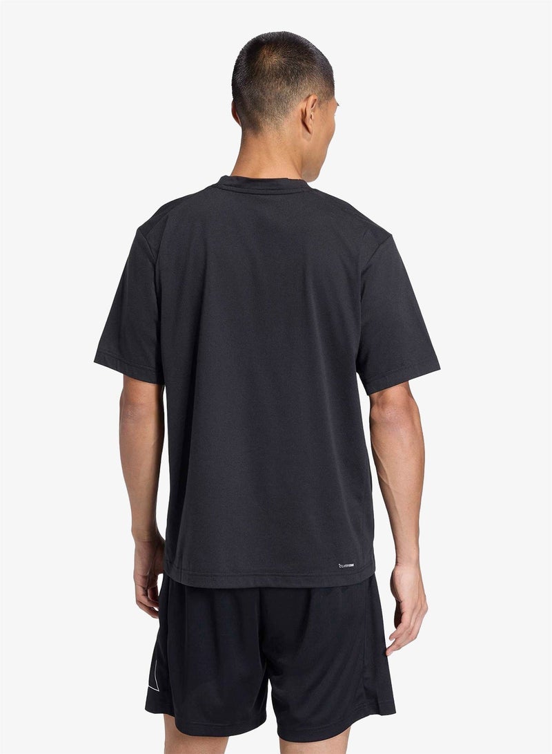Adidas WORKOUT ESSENTIALS FEELREADY LOGO T-SHIRT - Image 2