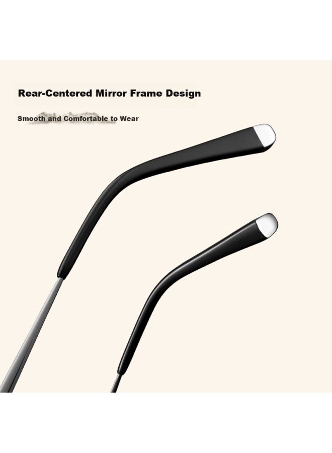 Caponi Pure Titanium Frameless Photochromic Polarized Sungl For Men, Driving-specific Sungl, Day And Night Use, Aviator Large Frame Gl - Image 2