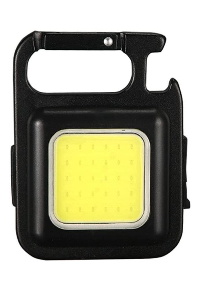 Generic - Mini COB Work Light Rechargeable, Small Keyring Torch 800 Lumens Keychain Flashlight with 4 Modes, Portable Lamp Pocket Bottle Opener, Magnetic Base Torch Camping Light [Energy Class A+] - Image 1
