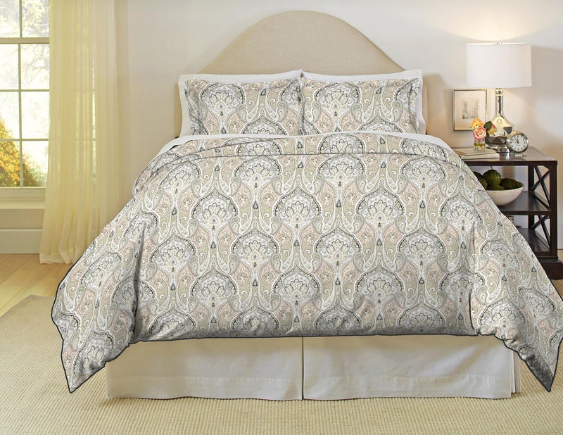 Pointehaven Bedding 4 Pieces Queen 100% Cotton Percale Sheets- Printed Bed Sheet & Pillowcase Sets- Soft Cotton Bed Sheets Set- Fits Mattress 19 inches Deep Pocket (Queen, Cedar) - Image 2