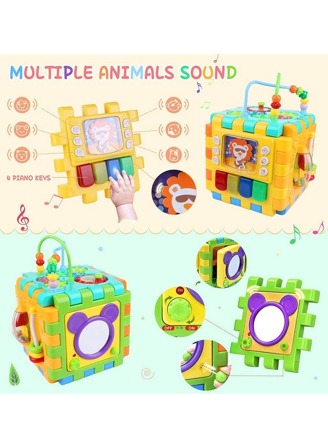 فيكريدا مجموعة ألعاب VikriDA Baby Activity 6 في 1 لفرز الأشكال ومراكز الألعاب التعليمية والموسيقى للأطفال من سن 1 إلى 2 سنة - متعددة الألوان (حجم كبير) - Image 5