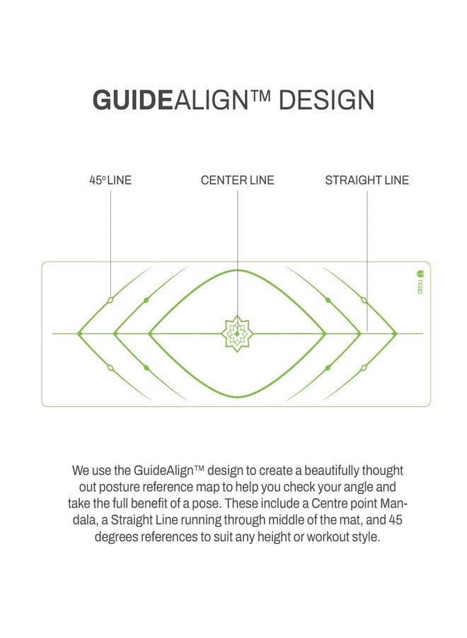 تيجو بساط يوغا TEGO Stance مع دليل GuideAlign لمحاذاة الوضعية (أزرق مخضر بدون حقيبة) | تصميم قابل للعكس مع سطح مزدوج الملمس مانع للانزلاق | سمك 5 مم | مضاد للميكروبات، مانع للانزلاق، مقاوم للتعرق | 6 أقدام × 2 قدم | بساط يوغا ولياقة بدنية | بساط مناسب للتمارين الرياضية مع الأحذية - Image 5