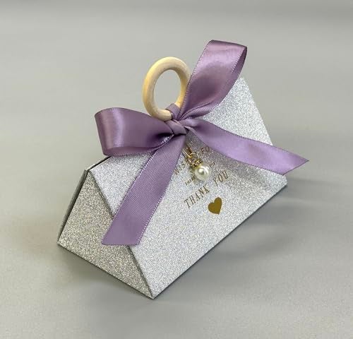 ZJSXINDI 15 Pcs Favor Boxes Gift Wrap Boxes Silver Flash Gift Box 5"x 3" For Party Favor, Weddings, Bridal Showers, Bridesmaids... Gift Wrap Boxes Bulk for Crafting (Purple) - Image 1