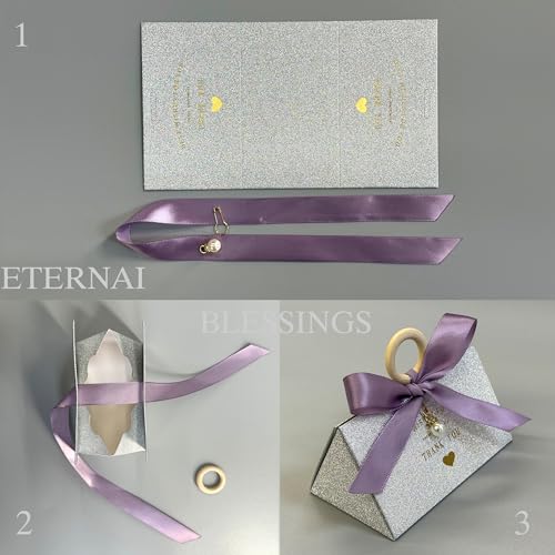 ZJSXINDI 15 Pcs Favor Boxes Gift Wrap Boxes Silver Flash Gift Box 5"x 3" For Party Favor, Weddings, Bridal Showers, Bridesmaids... Gift Wrap Boxes Bulk for Crafting (Purple) - Image 5