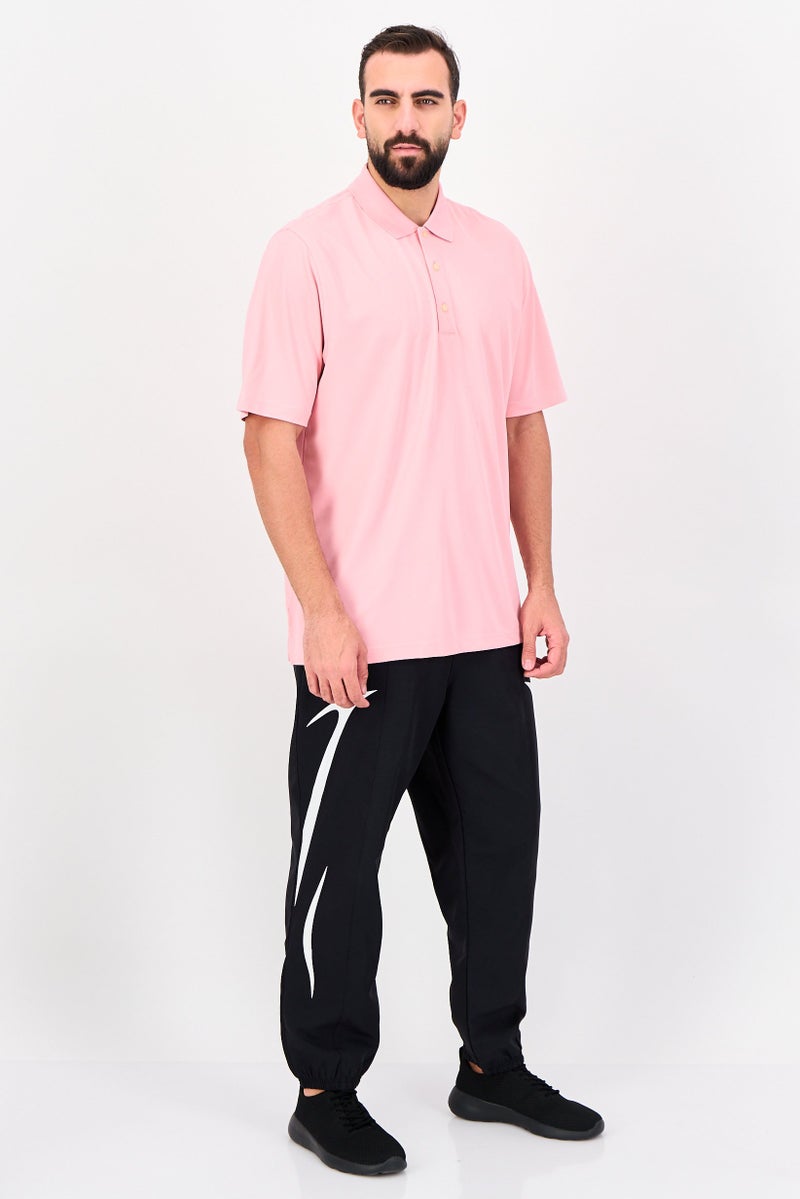 Greg Norman Men Sportswear Fit Short Sleeve Training Polo Shirt, Pink - Image 4