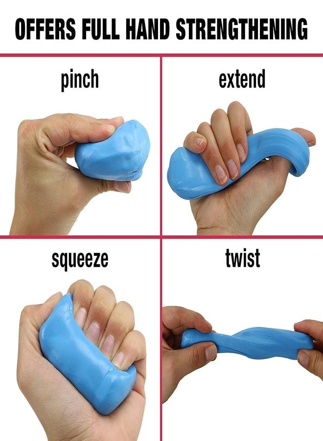 Rilekh Exercise Putty - Therapeutic, Occupational and Therapy Tool - Thinking and Stress - Finger, Hand Grip Strength Exercises - Squeezable Ball (Blue-Firm) - Image 5