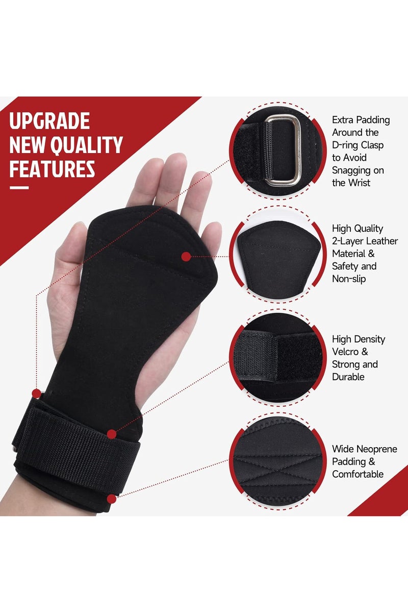 INSIJAM Premium Weight Lifting Wrist Hooks Straps for Maximum Grip Support - Deadlift Gloves and Grip Pads Alternative in Fitness Gym Power Training Like Pull Up Deadlifting and Shrugs For Women Men - Image 2
