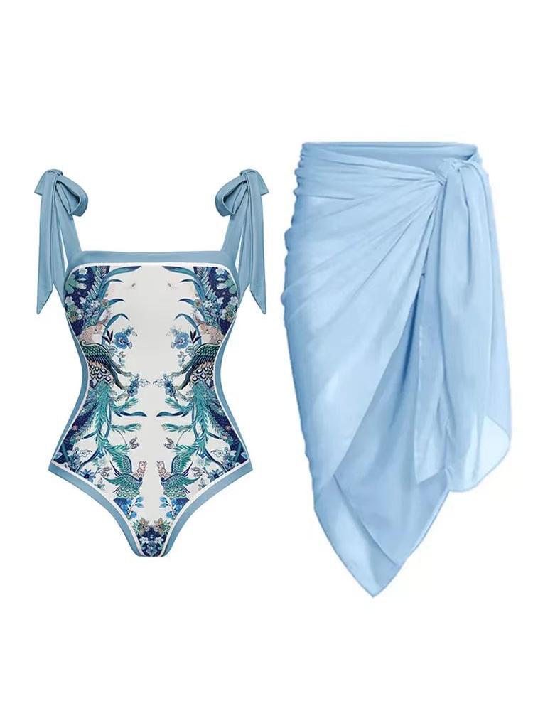 general Women's 2-Piece Swimsuit Chiffon Skirt Style Swimsuit Fashionable Swimsuit Birthday Gift Swimsuit Party Best Gift - Image 1