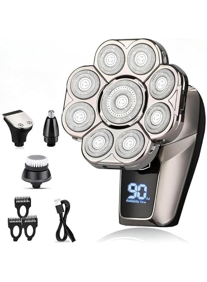 Generic Black 6 In 1 Electric Head Shaver Waterproof Cordless ...