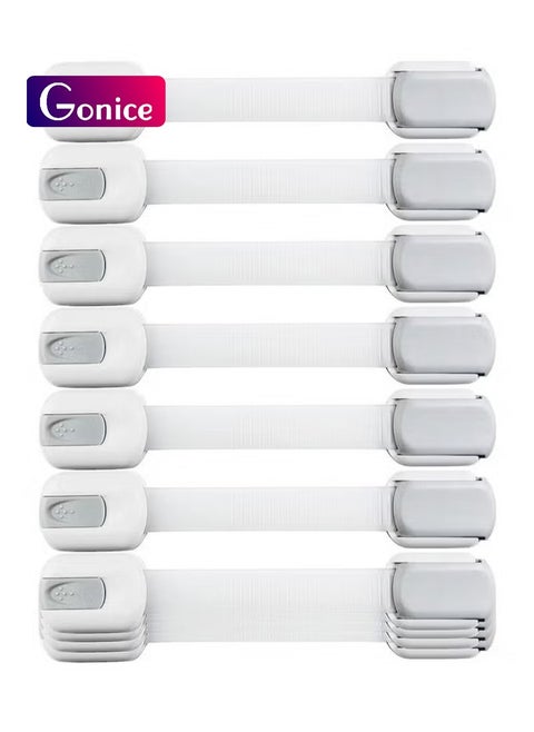 Pack Of 10 Child Safety Strap Locks Baby Locks For Cabinets And Drawers, 3M Adhesive Pads