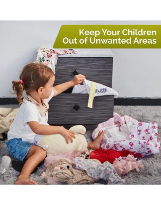 Child Safety Strap Locks (10 Pack) Baby Locks for Cabinets and Drawers, Toilet, Fridge & More. 3M Adhesive Pads. Easy Installation, No Drilling Required - view 4
