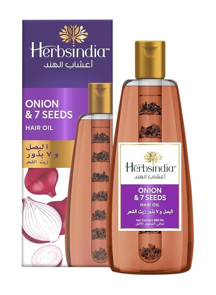 Herbsindia Onion & 7 Seeds Hair Oil 280Ml