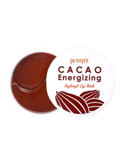 Petitfee Petitfee Cacao Energizing Hydrogel Eye Mask 60ea (30pairs) - Nourishing Eye Patch with Cacao Seed Butter, Brazil Nut, Pine Nut, Macadamia, Revitalizes Under Eyes, Cooling, Firming, Hydrating Eye Care 