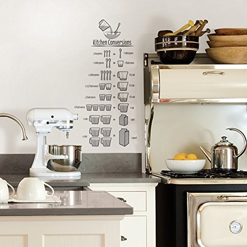 WallPops DWPQ2939 اقتباس تحويلات المطبخ على الحائط، أسود - Image 3