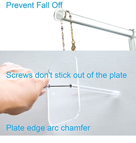 lengnoyp Premium Jewelry Stand , Solid Clear 2-Tier Acrylic Jewelry Organizer Stand & Bracelet holder Stand for Necklace Display, Ring & Watch Display - Image 5