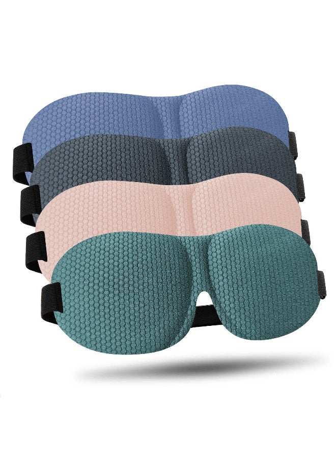 أرابيكو Silk Sleep Mask, 2 Pack Eye Masks for Sleeping, 100% Natural Mulberry Silk with Adjustable Strap, Ultra-Soft Eye Shade Cover for Travel, Puffy Eyes Relief & Relaxation Gifts (Silk Dark Light Fabric) - Image 1