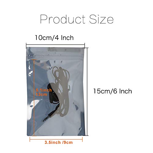 HRX Package 100pcs Premium Antistatic Bag, 4 x 6 inches Resealable Zipper Bag for SSD HDD 2.5 Laptop Hard Drive - Image 3