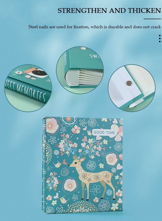 DUNISO 200 Pockets Foil Stamping Photo Album for 6 Inches Photos Portable Photo Album for Family Wedding Boys Girls - Image 5