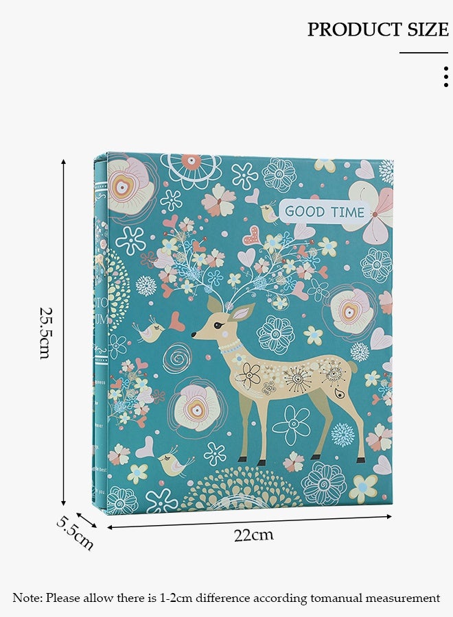 DUNISO 200 Pockets Foil Stamping Photo Album for 6 Inches Photos Portable Photo Album for Family Wedding Boys Girls - Image 2