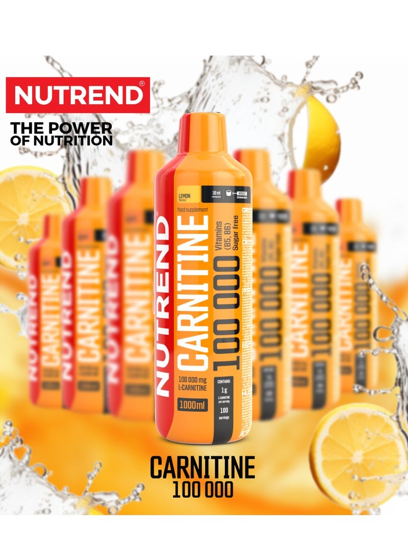 NUTREND Carnitine 100000 - 1000 ml Liquid Supplement, Fast Absorbing, Sugar-Free, Orange Flavor with Vitamins B5 and B6  - Image 4