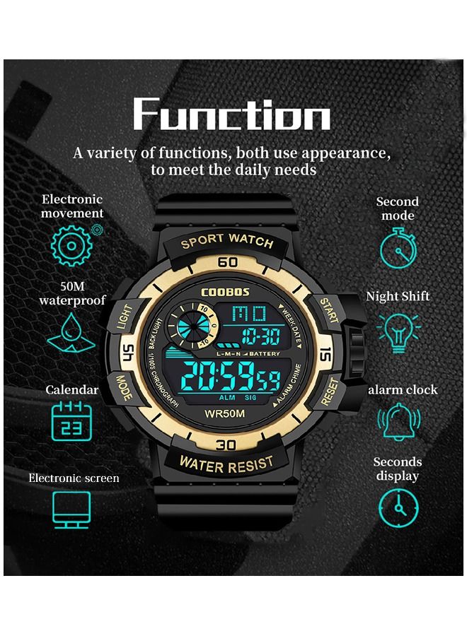 COOBOS Multifunctional Round Screen Electronic Kids Watch Boy's Watch - Image 2