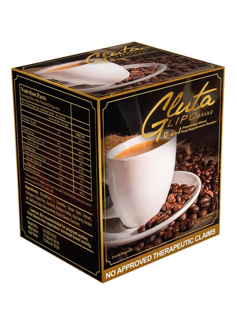 Gluta Lipo 12in1 Coffee 10 Sachets - pzsku/Z5BC4F8806E06AE03D5C5Z/45/_/1739612776/54503de0-09c4-438f-9ab9-7512141718a3